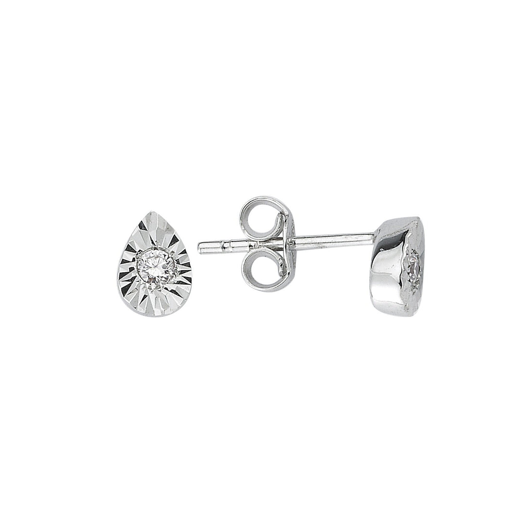0.08 Karat Diamond Solitaire Earrings