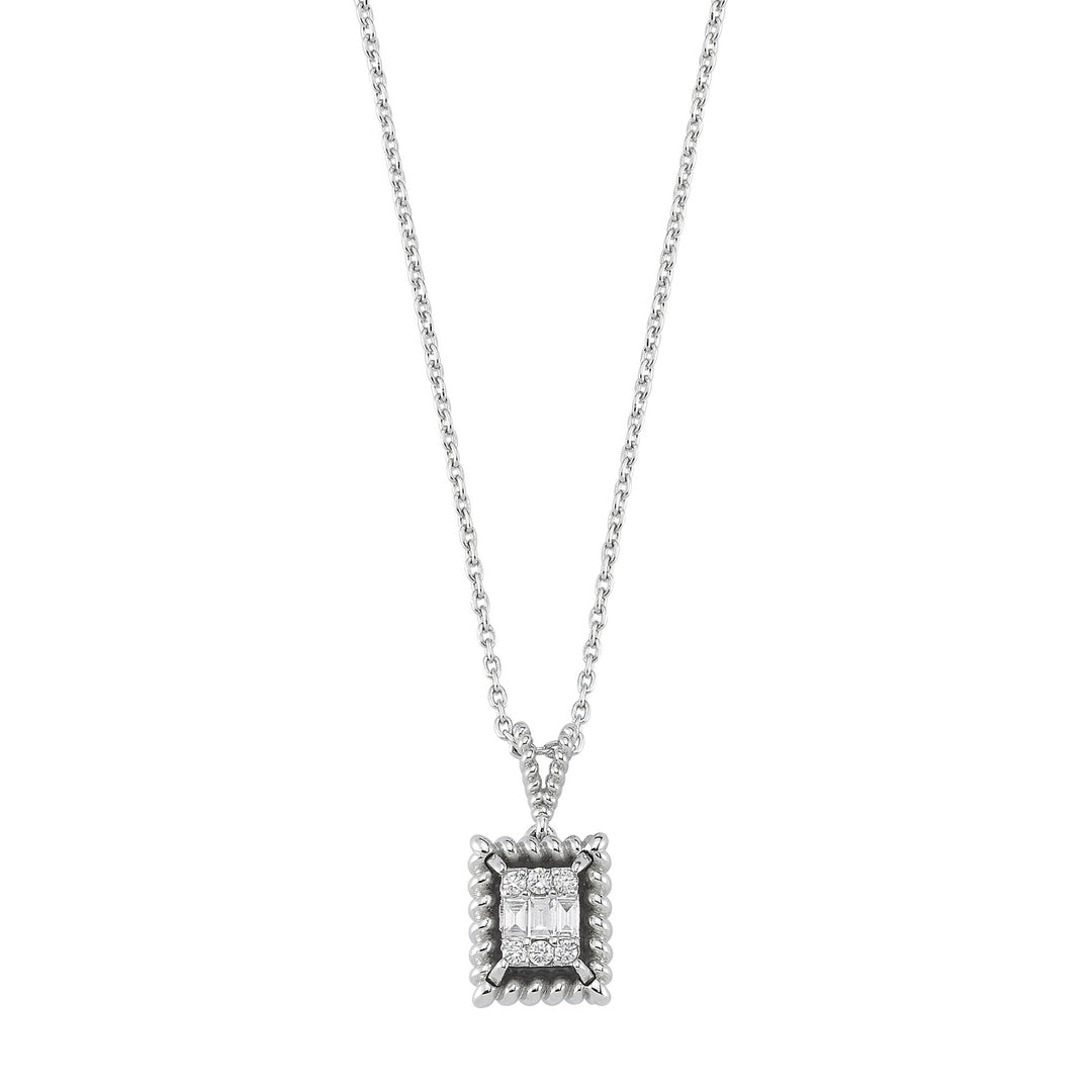 0.15 Karat Diamond Baguette Necklace