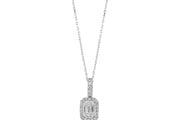 0.19 Karat Diamond Baguette Necklace