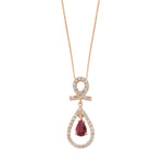 Load image into Gallery viewer, 0.73 Karat Diamond Ruby Necklace