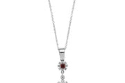 0.54 Karat Diamond Ruby Necklace