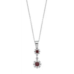 Load image into Gallery viewer, 0.54 Karat Diamond Ruby Necklace