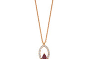 0.40 Karat Diamond Ruby Necklace