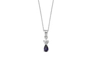 0.29 Karat Diamond Sapphire Necklace