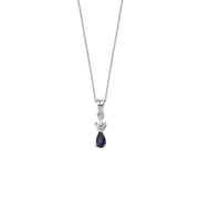 0.29 Karat Diamond Sapphire Necklace