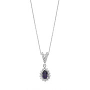 0.73 Karat Diamond Sapphire Necklace