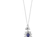 0.46 Karat Diamond Sapphire Necklace