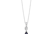 0.49 Karat Diamond Sapphire Necklace