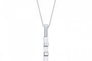 0.09 Karat Diamond Baguette Necklace
