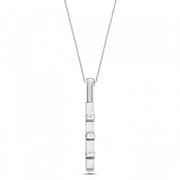 0.09 Karat Diamond Baguette Necklace