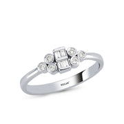 0.13 Karat Baguette Stone Set Diamond Ring