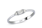 0.12 Karat Baguette Stone Set Diamond Ring