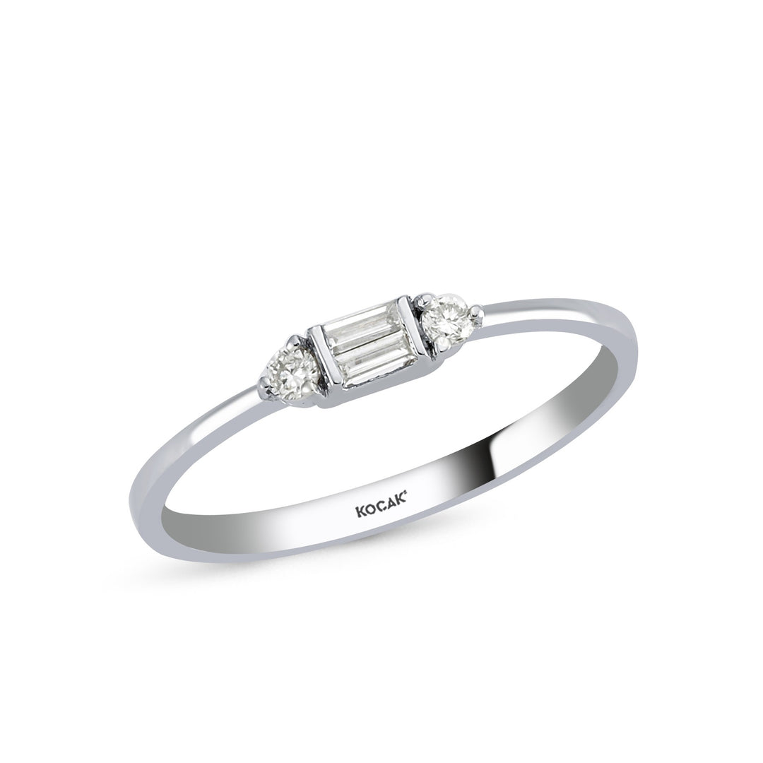0.12 Karat Baguette Stone Set Diamond Ring