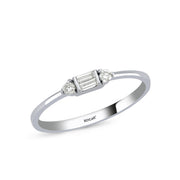 0.12 Karat Baguette Stone Set Diamond Ring