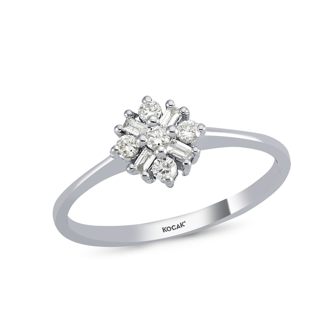 0.20 Karat Baguette Stone Set Diamond Ring