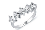 0.30 Karat EF SI Five Stone Diamond Ring