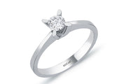0.30 Karat EF SI Solitaire Diamond Ring