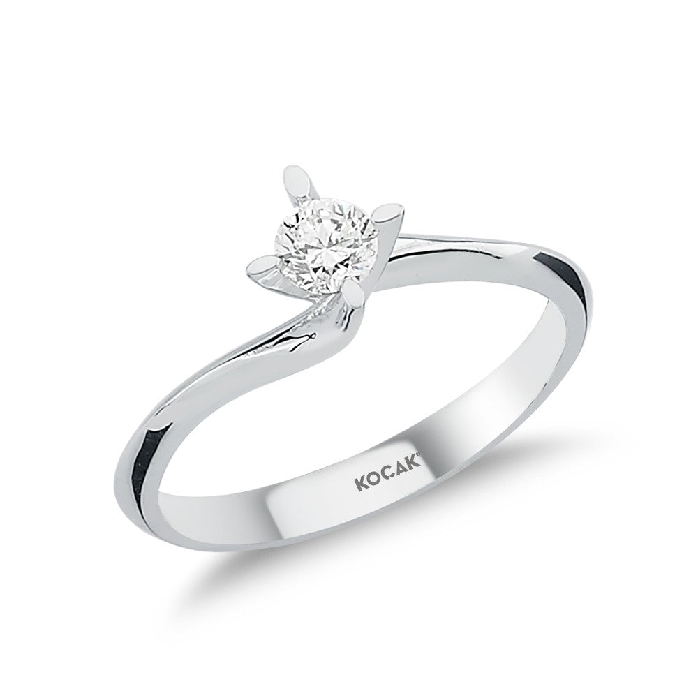 0.30 Karat EF SI Solitaire Diamond Ring