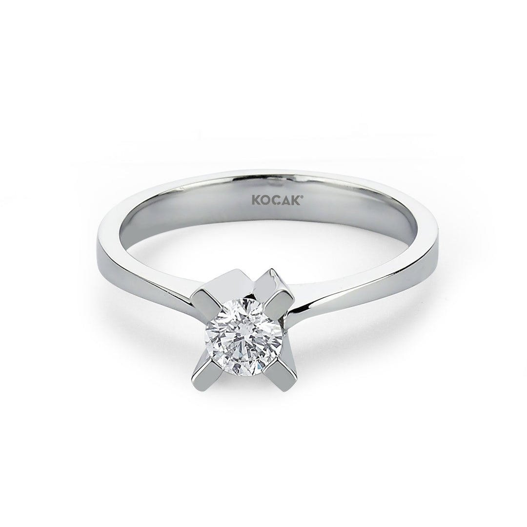 0.50 Karat EF SI Solitaire Diamond Ring