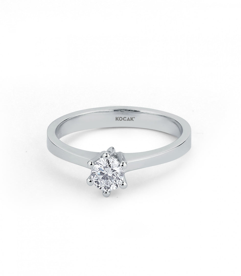 0.50 Karat EF SI Solitaire Diamond Ring