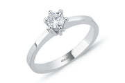 0.50 Karat EF SI Solitaire Diamond Ring