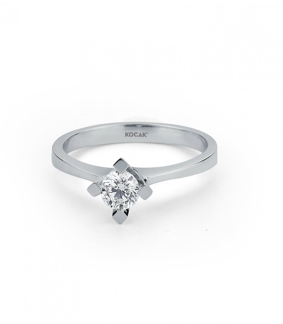 0.50 Karat EF SI Solitaire Diamond Ring