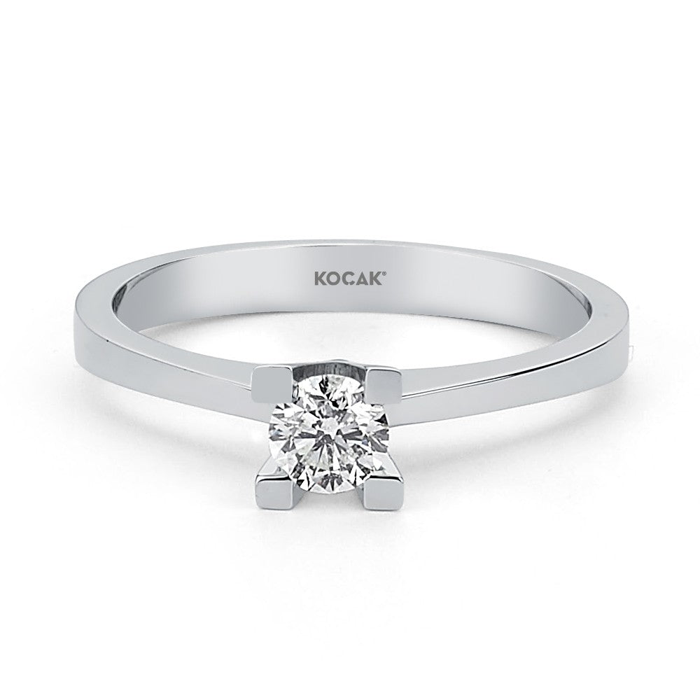 0.50 Karat EF SI Solitaire Diamond Ring
