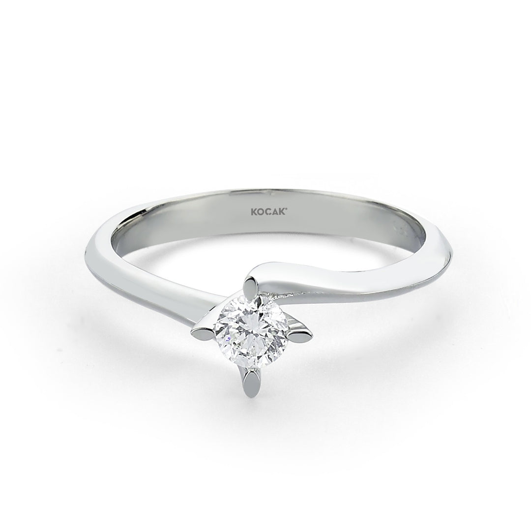 0.50 Karat EF SI Solitaire Diamond Ring