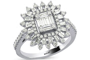 1.13 Karat Baguette Stone Set Diamond Ring
