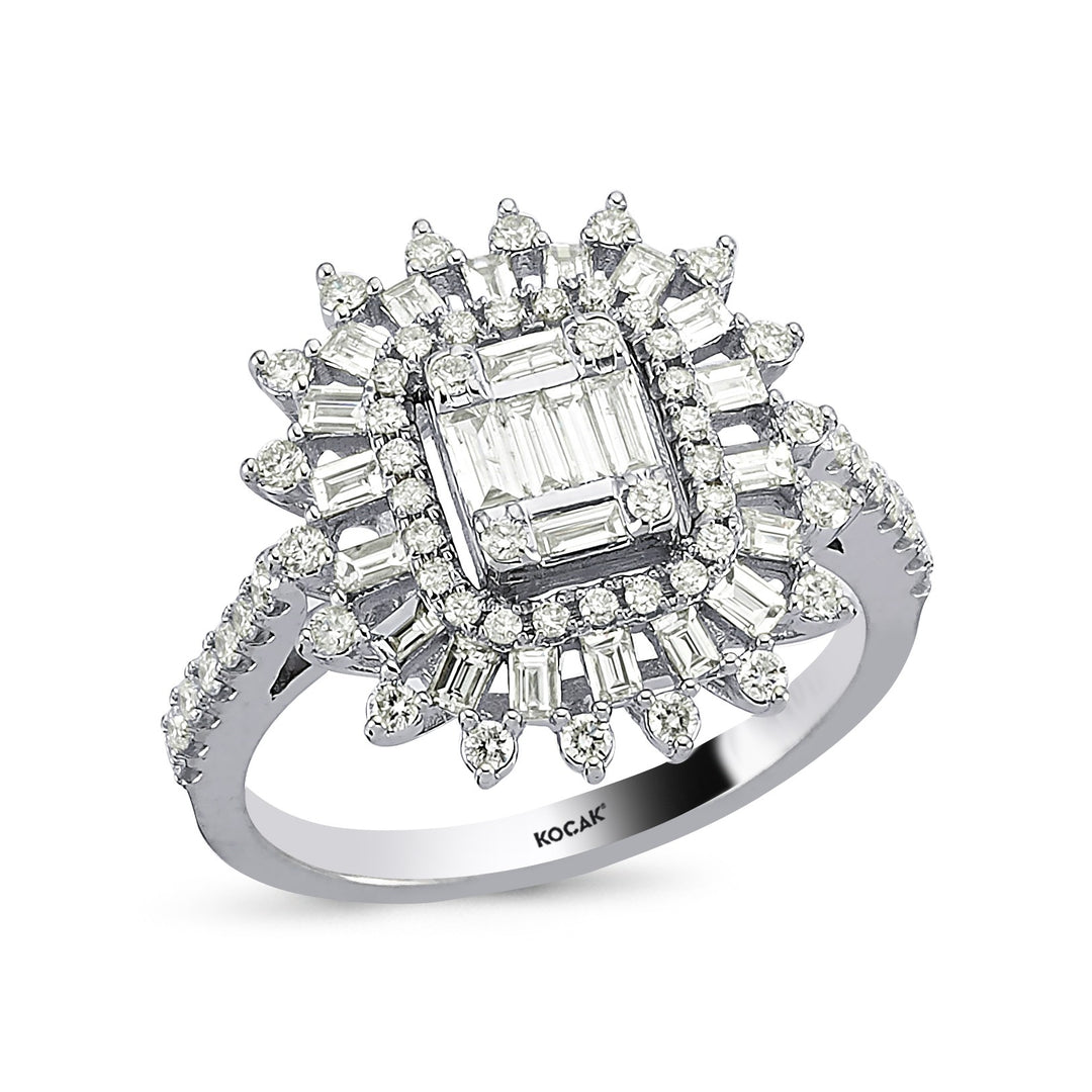 1.13 Karat Baguette Stone Set Diamond Ring