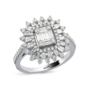1.13 Karat Baguette Stone Set Diamond Ring