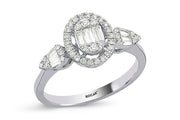 0.35 Karat Baguette Stone Set Diamond Ring