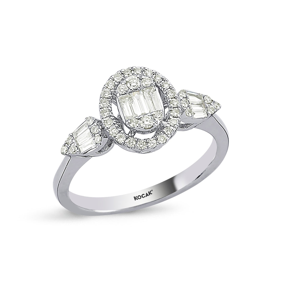0.35 Karat Baguette Stone Set Diamond Ring