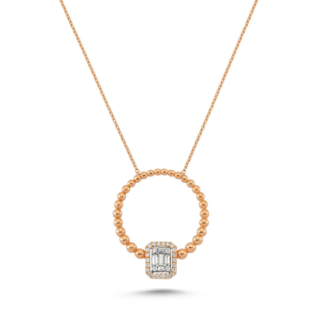 0.35 Karat Diamond Baguette Necklace