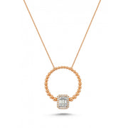 0.35 Karat Diamond Baguette Necklace