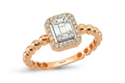 0.35 Karat Baguette Stone Set Diamond Ring