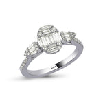 Load image into Gallery viewer, 0.71 Karat Baguette Stone Set Diamond Ring