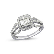 0.68 Karat Baguette Stone Set Diamond Ring