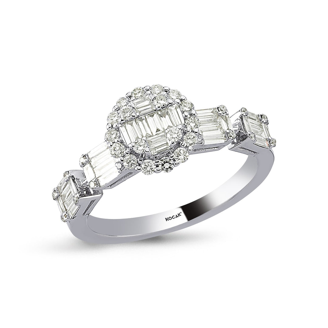 0.71 Karat Baguette Stone Set Diamond Ring