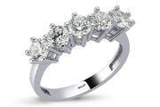 14ct White Gold Five Stone Ring