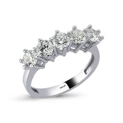 14ct White Gold Five Stone Ring