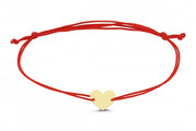 14ct Heart Motif Cord Gold Bracelet