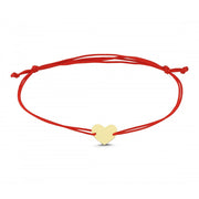 14ct Heart Motif Cord Gold Bracelet