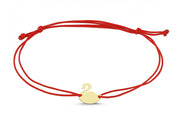 14ct Swan Motif Cord Gold Bracelet