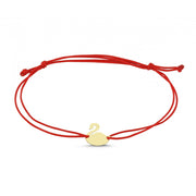 14ct Swan Motif Cord Gold Bracelet
