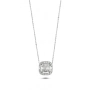 0.34 Karat Diamond Baguette Necklace
