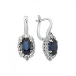 Load image into Gallery viewer, 4.12 Karat Diamond Sapphire Earrings