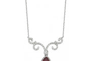 1.93 Karat Diamond Ruby Necklace