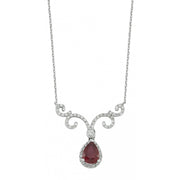 1.93 Karat Diamond Ruby Necklace