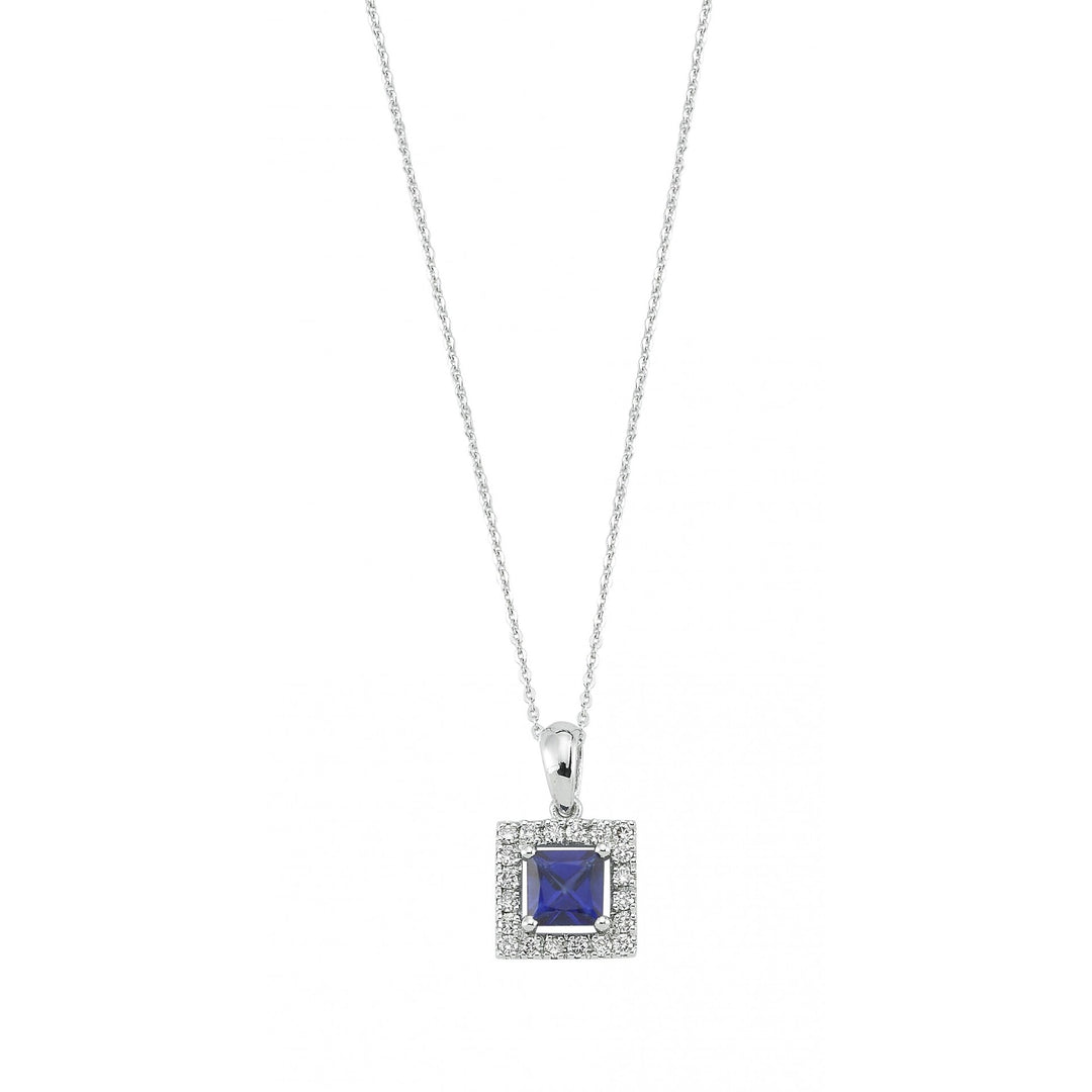 0.68 Karat Sapphire Diamond Necklace